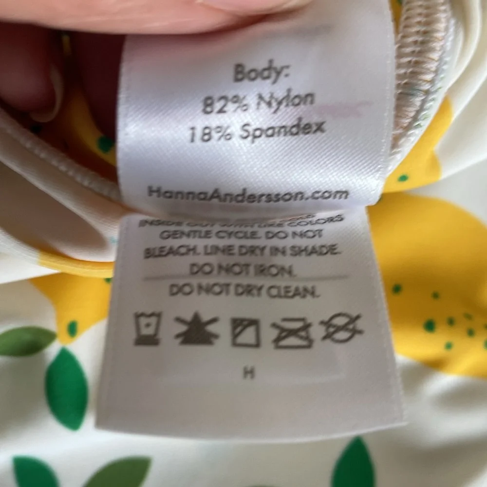 Hanna Andersson 12 Kids Lemon Print Rashguard